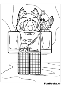 Avatar Roblox Portant un Sweat à Capuche Animal Coloriage