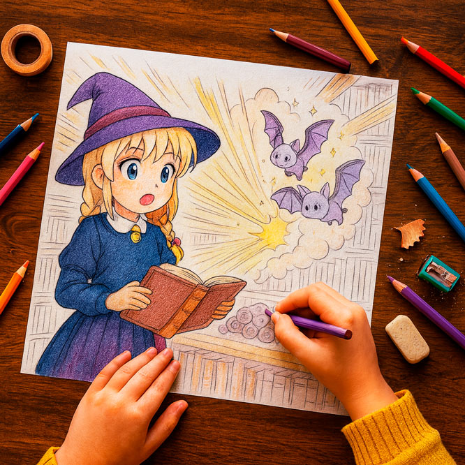 Hella y el hechizo de Halloween libro de colorear Halloween