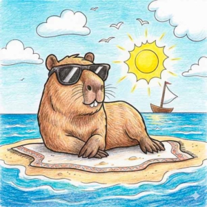Capibara Kleurplaten