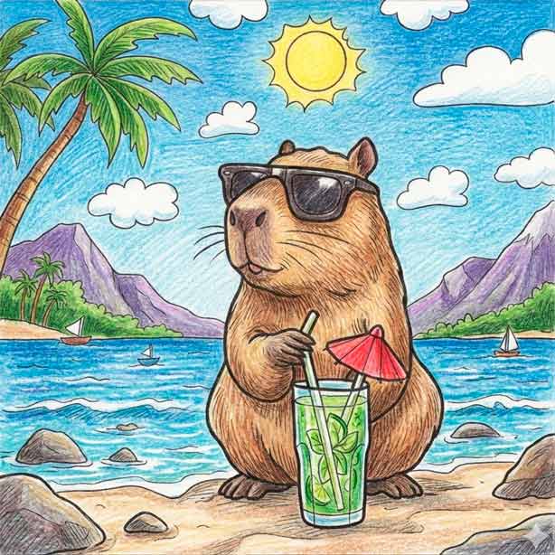 capybara ausmalbilder, kostenlose capybara ausmalbilder, druckbare capybara ausmalbilder, niedliche capybara ausmalbilder, entspannende tier ausmalbilder, kostenlose Capybara Ausmalbilder für Kinder und Erwachsene