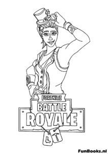 Coloriage skin Fortnite sautant du Bus de Combat