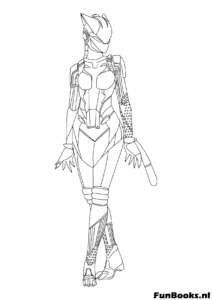 Feuille de coloriage personnage Fortnite style cartoon