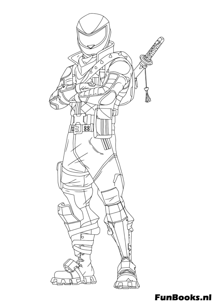 Coloriage carcasse Fortnite Sauver le Monde