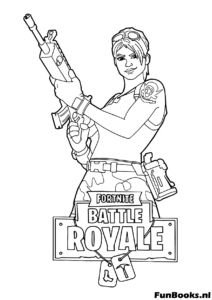 Dibujo de personaje Fortnite con armadura legendaria