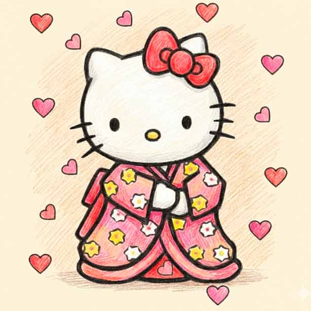 Dibujos de Hello Kitty Para Colorear