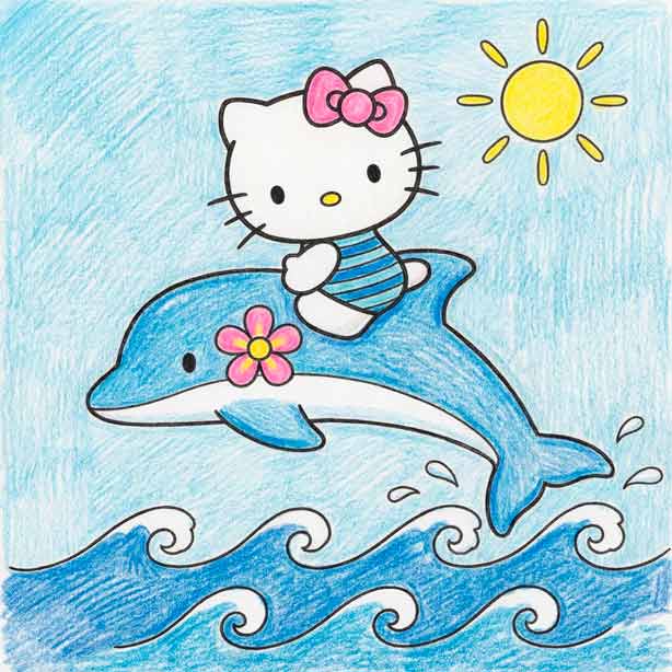 Dibujos de Hello Kitty Para Colorear, dibujos de hello kitty gratis, dibujos de hello kitty para imprimir, dibujos kitty lindos, dibujos de hello kitty para niños