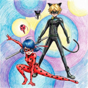 Dibujos de Ladybug y Cat Noir