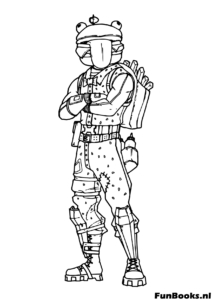 Fortnite Ausmalbild inspiriert von Epic Games Charakteren