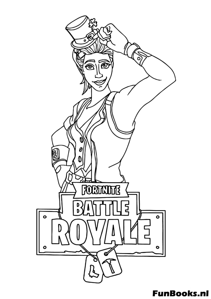 Free Fortnite coloring sheet ready to print