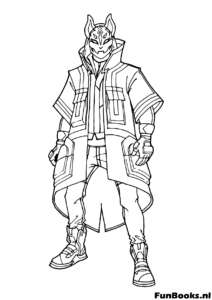 Fortnite customizable skin coloring page