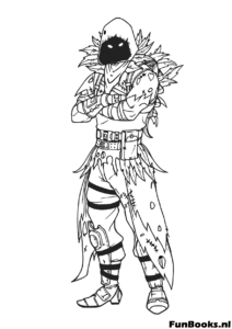 Printable Fortnite hero pose coloring sheet