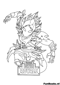 Fortnite coloring page inspired by Epic Games characters
