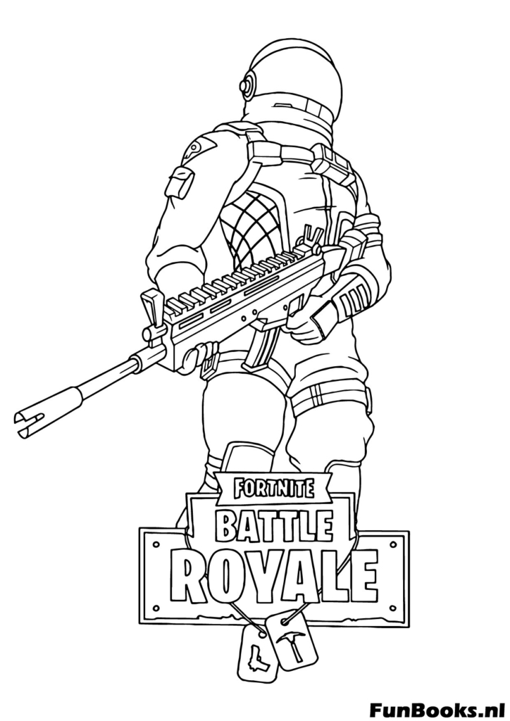 Fortnite Victory Royale screen coloring page