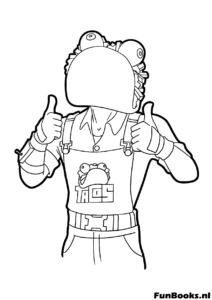Fortnite coloring sheet for boys and girls