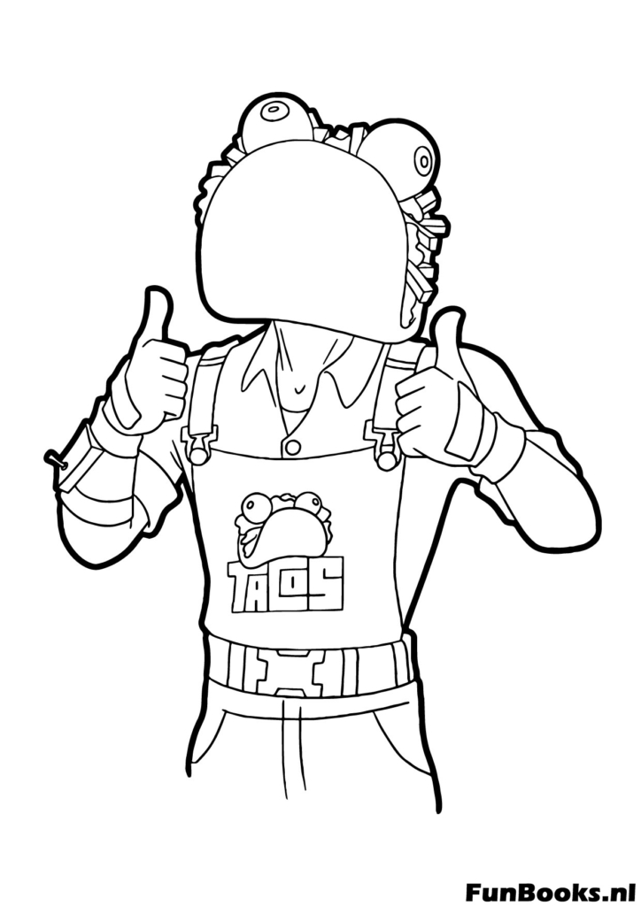 Fortnite coloring sheet for boys and girls