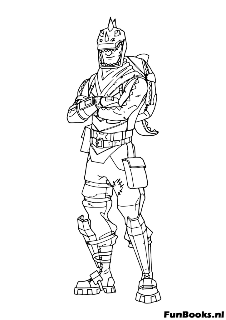 Fortnite coloring pages for console and PC gamers