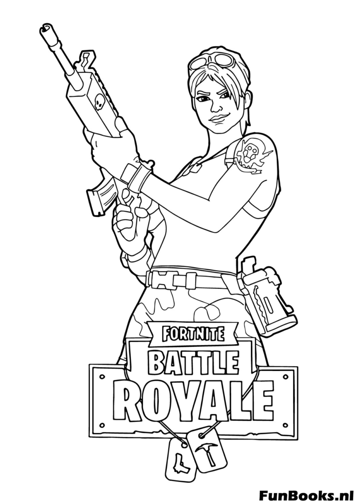 Fortnite Save the World husk kleurplaat