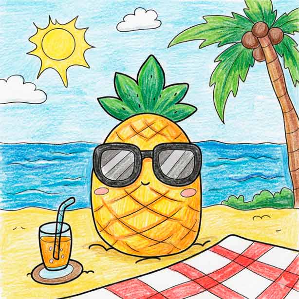 Kostenlose Sommer Ausmalbilder