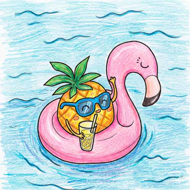 sommer ausmalbilder, kostenlose strand ausmalbilder, eis ausmalen, süße sommertiere, ferien ausmalbilder