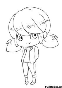 Cute Tikki and Plagg Kwami coloring page