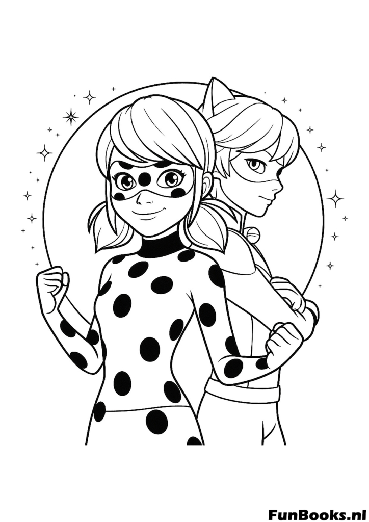 Marinette en Alya beste vriendinnen kleurplaat