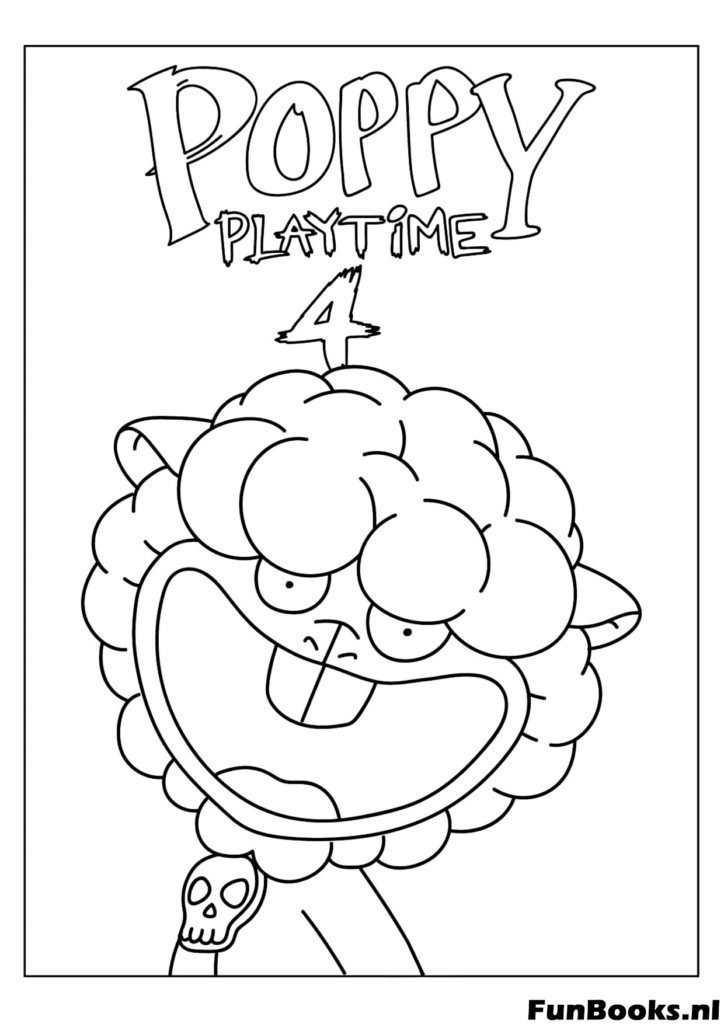 Effrayant Bubba Bubbaphant des Smiling Critters criant version cauchemar coloriage