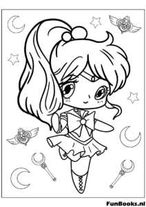 Chibi Sailor Venus Clin d’Œil Coloriage