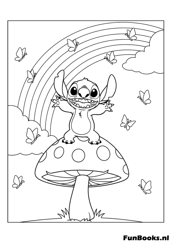 Coloriage thème famille Lilo et Stitch