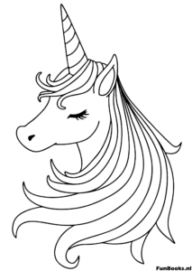 Elegant Unicorn Portrait Coloring Page