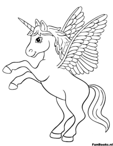 Flying Pegasus Rearing Coloring Page Flying Pegasus Rearing Coloring Page