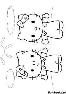 Hello Kitty face mask cutout printable craft coloring page