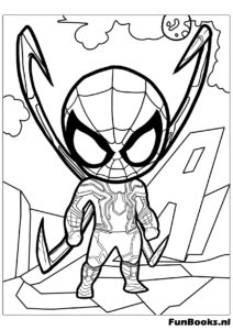 Iron Spider mit mechanischen Beinen Ausmalbild