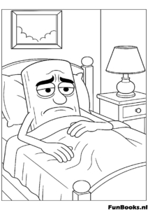 Kranker Tung Tung Sahur Bett Ausmalbild Kranker Tung Tung Sahur Bett Ausmalbild