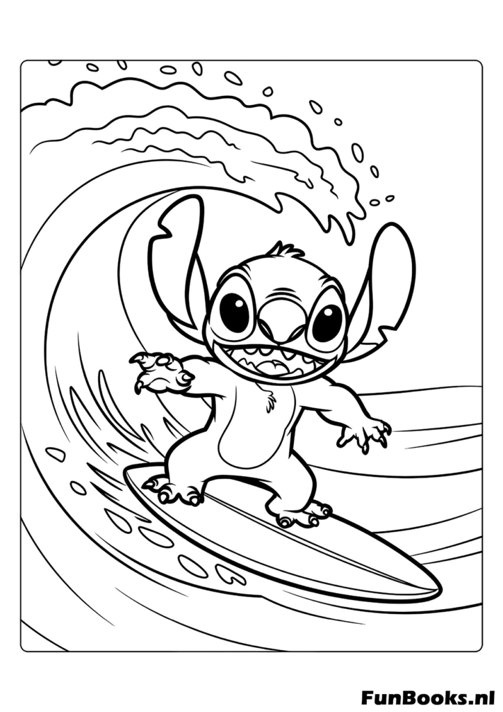 Lilo and Stitch family themed coloring page