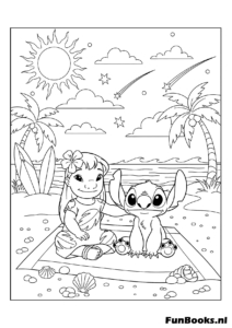 Lilo und Stitch Freundschaft Ausmalbild