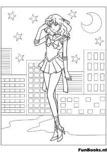 Sailor Moon Moda Ciudad Dibujo para colorear