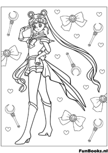 Sailor Moon Pose Transformación Dibujo para colorear Sailor Moon Pose Transformación Dibujo para colorear