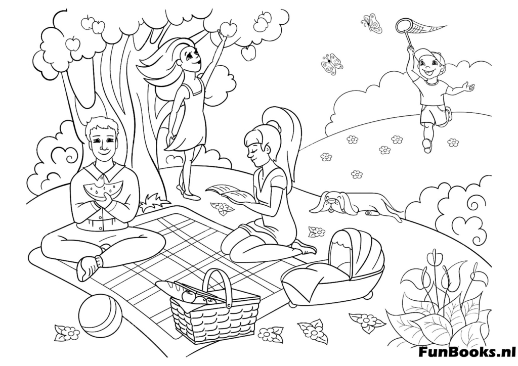 Belle sirène assise sur un rocher dans l'océan regardant les poissons fantaisie coloriage