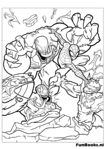 Spider-Man kämpft gegen Green Goblin Ausmalbild Spider-Man kämpft gegen Green Goblin Ausmalbild