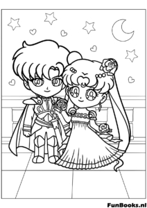 Tuxedo Mask Usagi Boda Dibujo para colorear