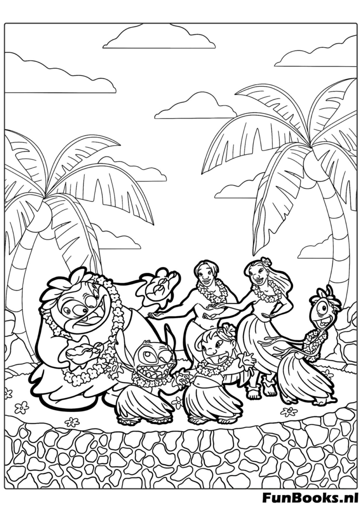 Coloriage Stitch style cartoon pour enfants