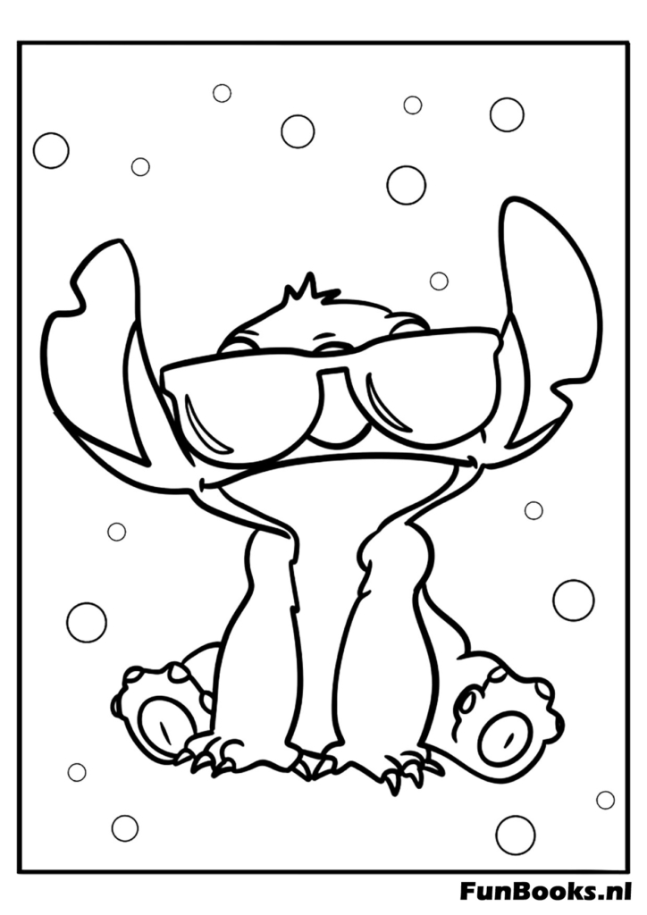 Coloriage Stitch imprimable pour débutants